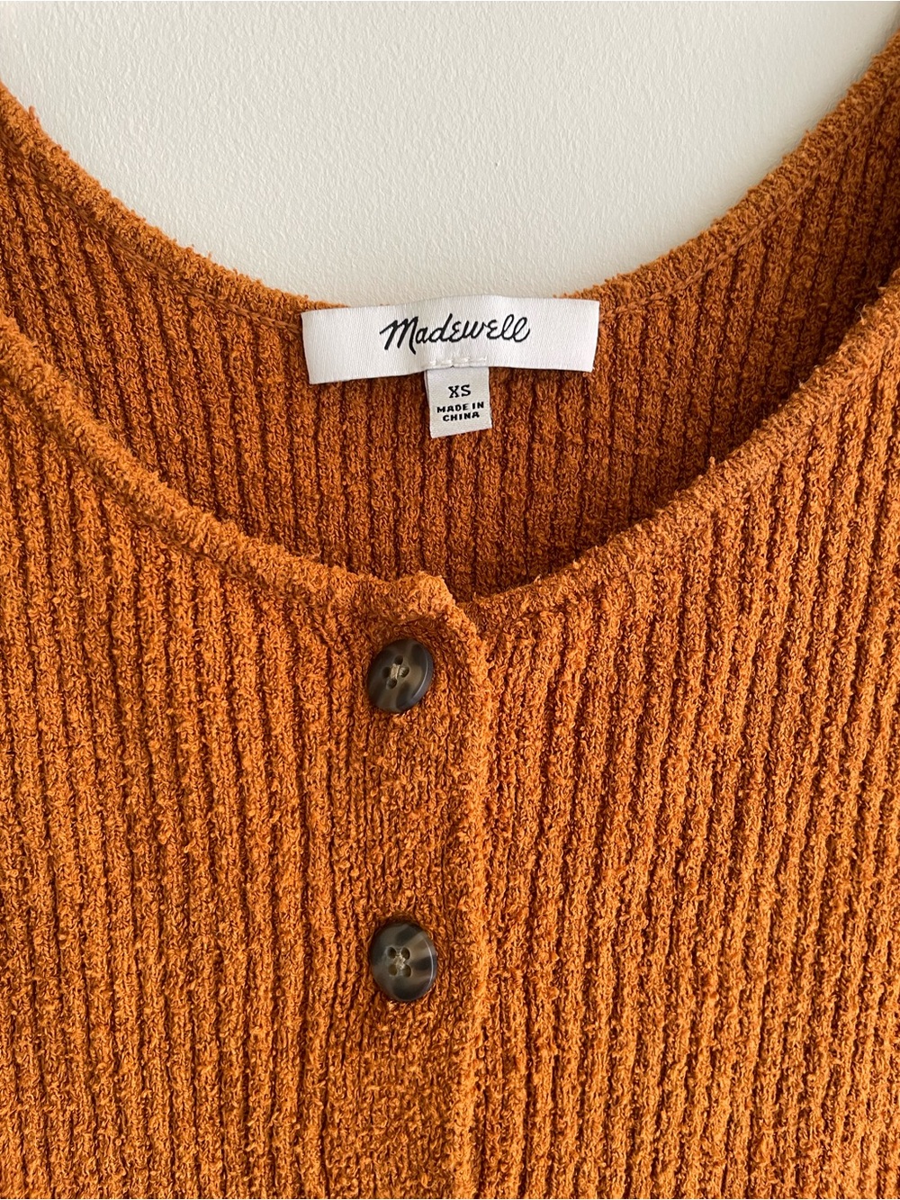 Madewell Button-Front Boho Ribbed Tank - Picture 3 of 4
